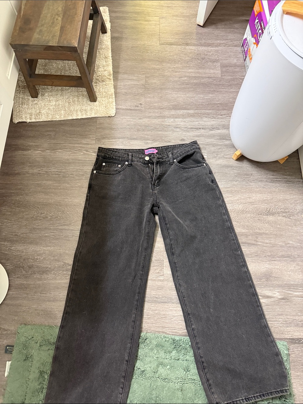 Edikted Black Women's Wide-Leg Jeans